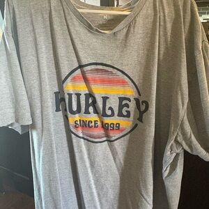 Hurley Gray Tee with Retro Graphic